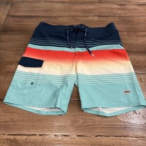 Rokka&Rolla Swim Trunks Board Shorts Bathing Suit Beach Surf Swimwear, sz 33